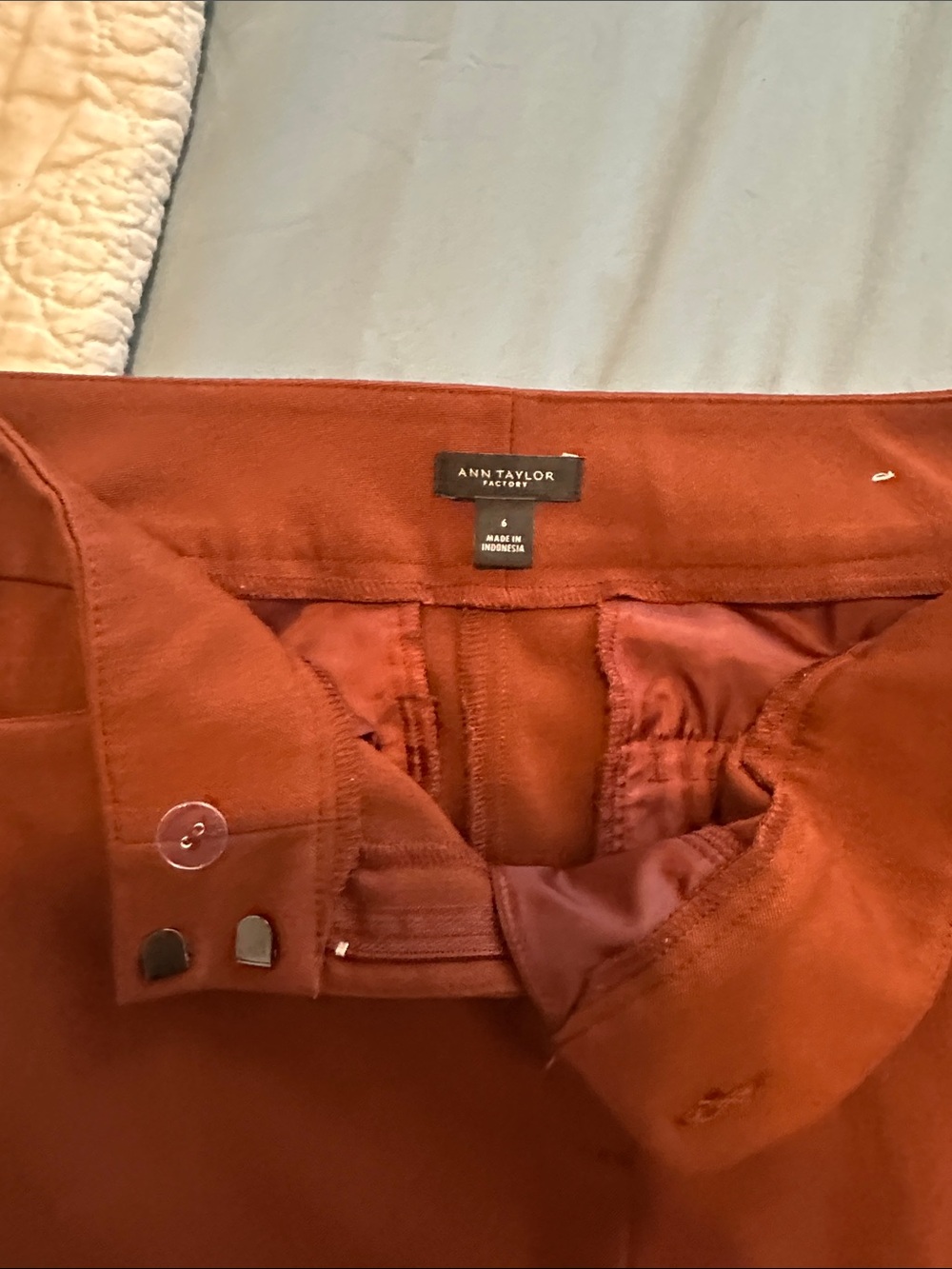 Ann Taylor women’s Dress Pants in Deep Rust - Picture 3 of 6